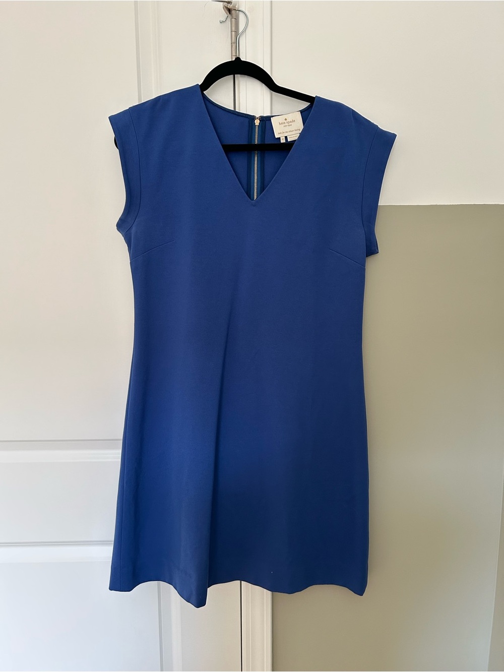 Kate Spade V-Neck Shift Dress - Blue